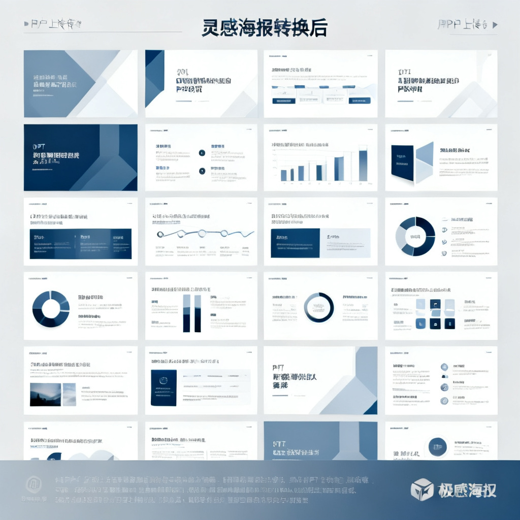 将一张用户上传的灵感海报转换为极简主义风格的商务PPT，保留原配色和版式