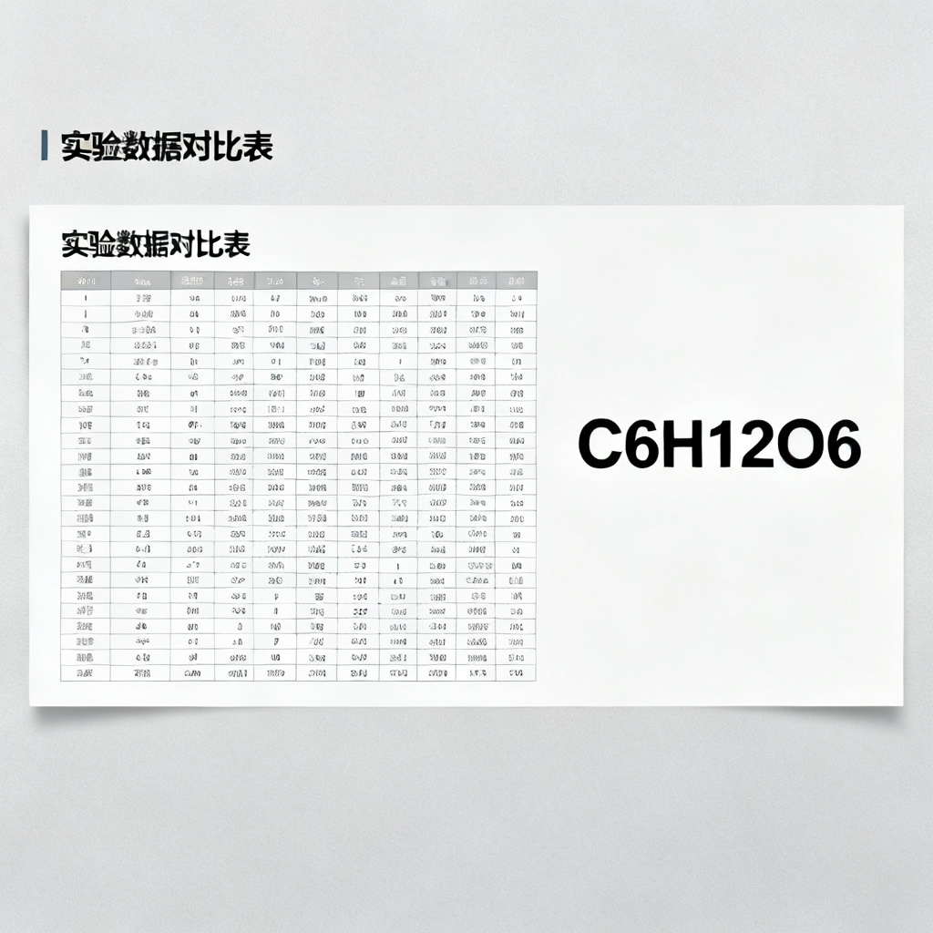 一张学术PPT幻灯片,包含复杂数据表格和分子式,排版严谨清晰,背景为浅灰色,学术会议风格,突出专业感