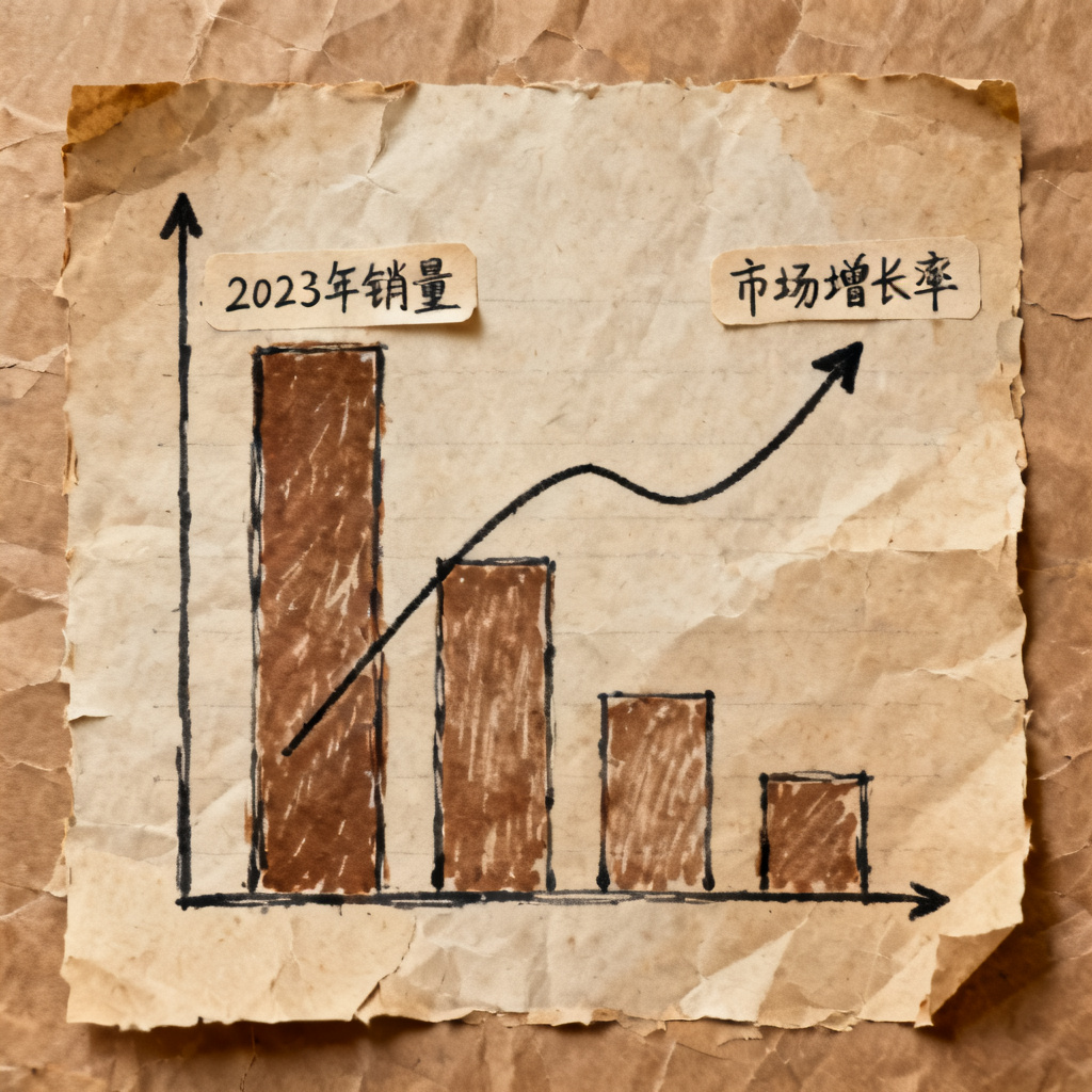 牛皮纸贴画风格的数据图表页，棕色和米色主色调，纸张纹理背景，手绘风格的柱状图和折线图，有标签和箭头