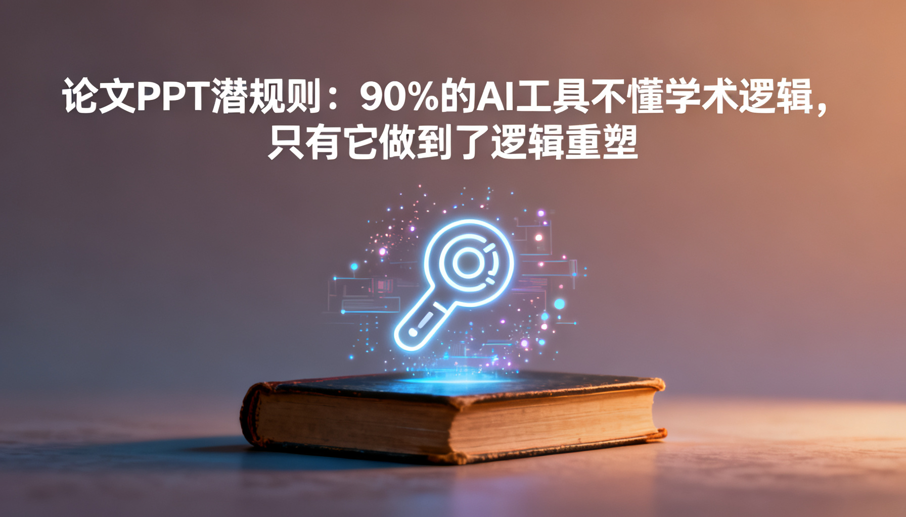 论文PPT潜规则:90%的AI工具不懂学术逻辑,只有它做到了逻辑重塑