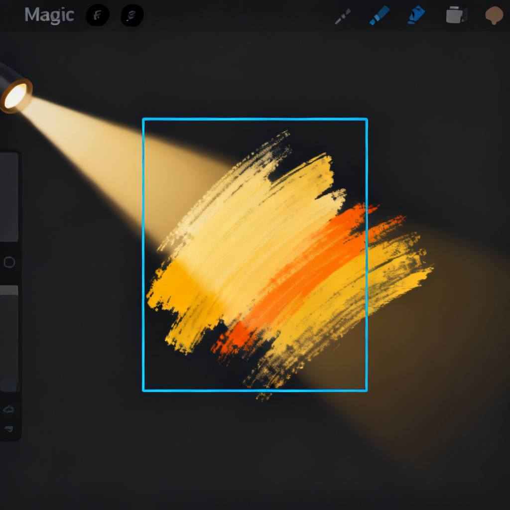 Magic涂画操作演示，框选区域替换，光影融合完美，GIF风格动态展示