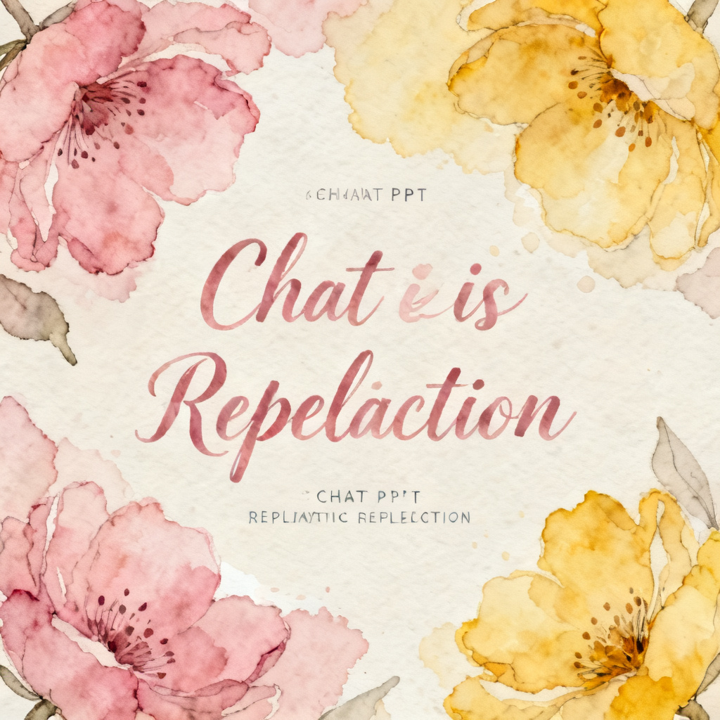 A slide with a watercolor painting style, featuring a soft floral background, elegant hand-drawn typography, and a warm, artistic atmosphere, generated by ChatPPT using its style replication feature