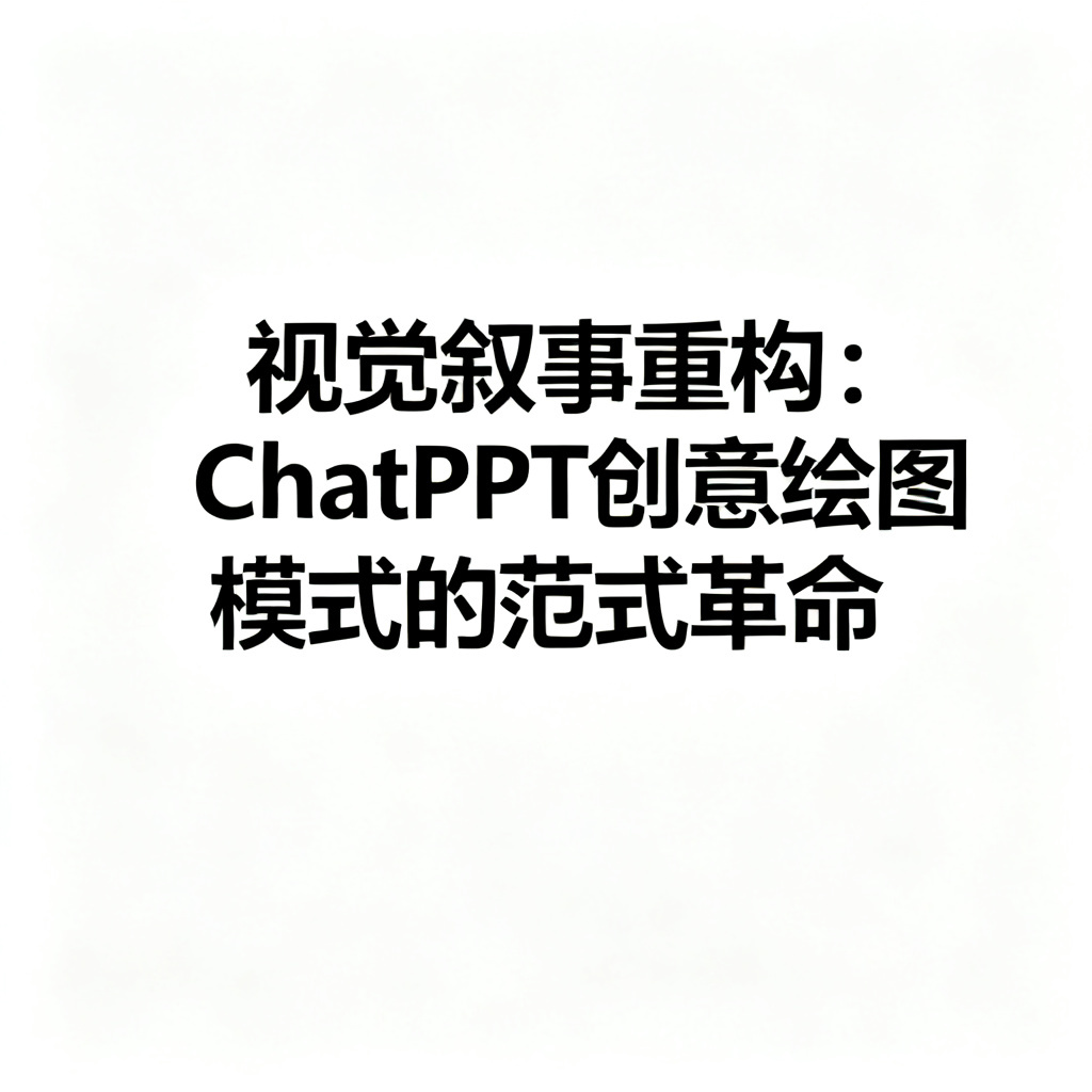 视觉叙事重构：ChatPPT创意绘图模式的范式革命，文章配图，构图简洁，高清质感