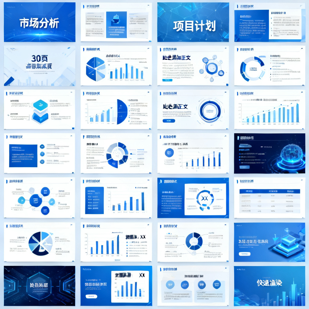 批量生成30页高质量PPT,各种风格,统一色调,快速渲染