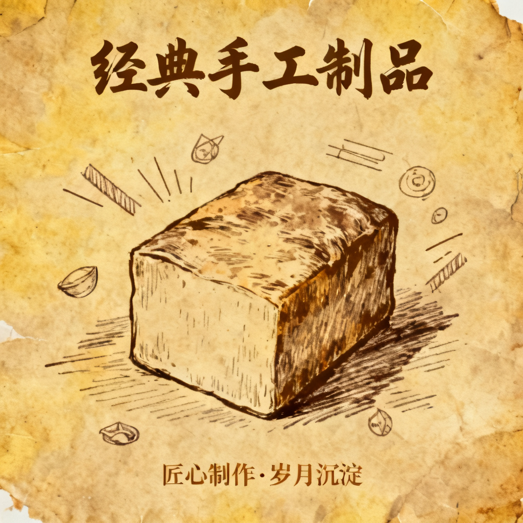 牛皮纸贴画风格的产品展示页，复古纹理，手绘元素，暖色调